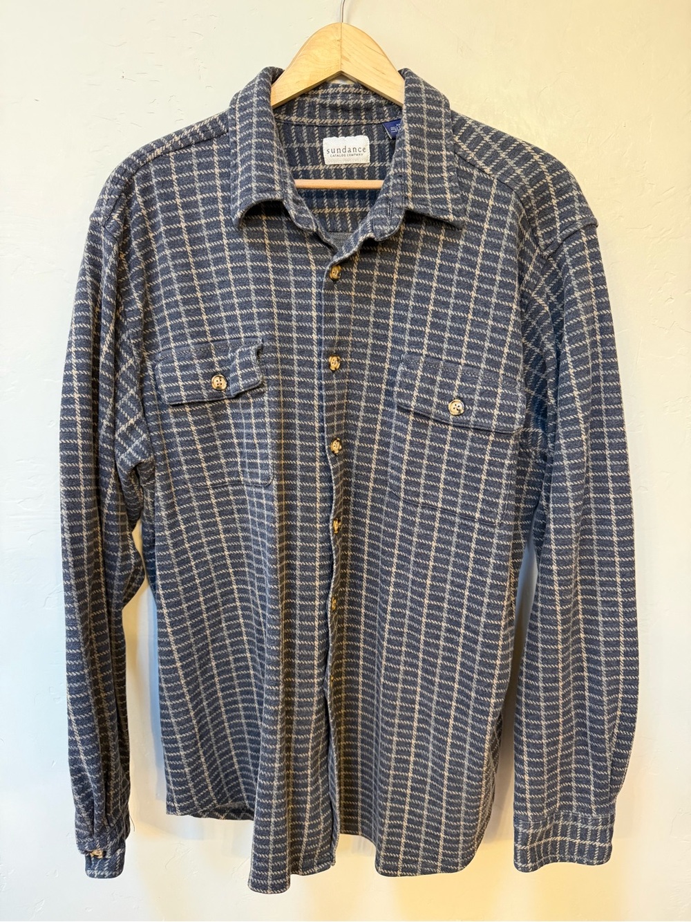 Sundance Catalog Mens Checkered Flannel Shirt Plaid Size XL - Picture 1 of 4